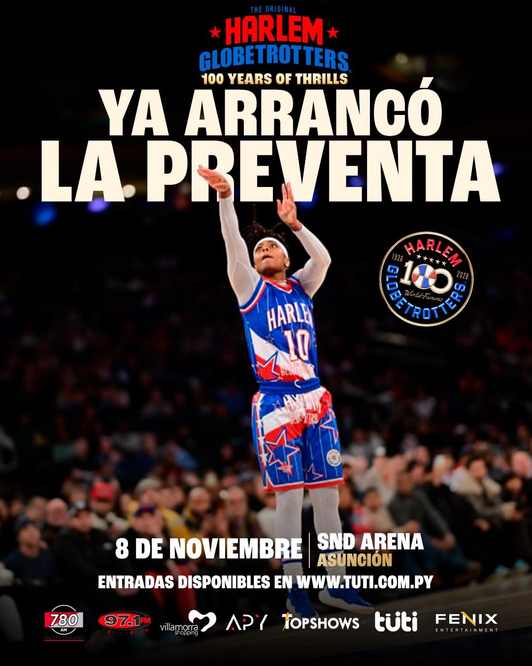 Harlem Globetrotters en Asunción 2026