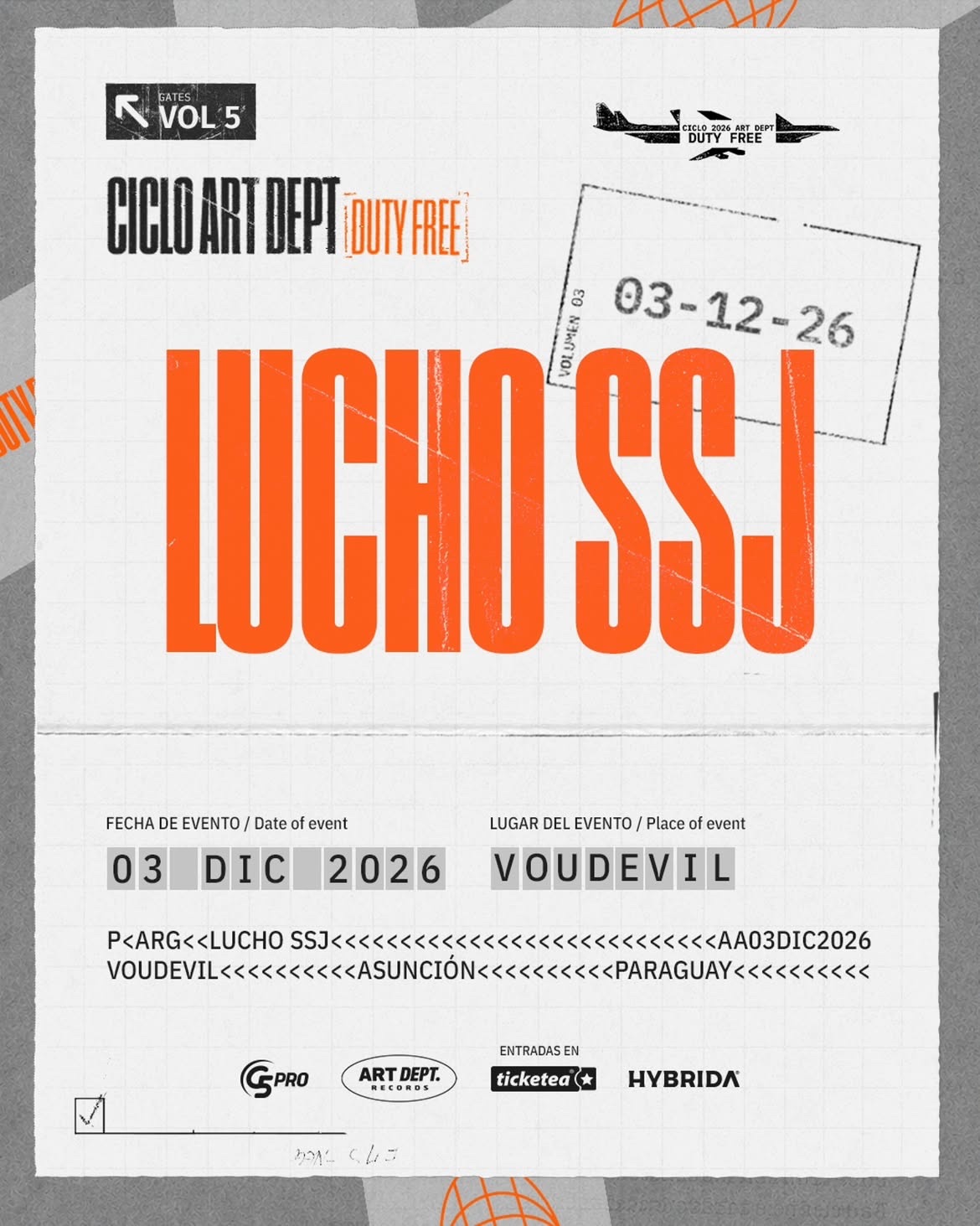 Lucho SSJ en Paraguay – Ciclo ART DEPT Duty Free